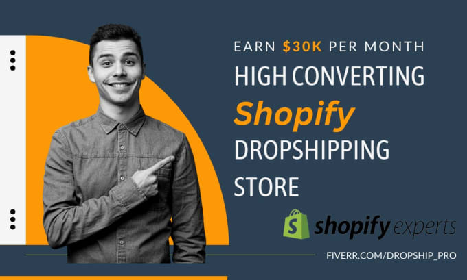 Gig Preview - Design shopify dropshipping store or create shopify website