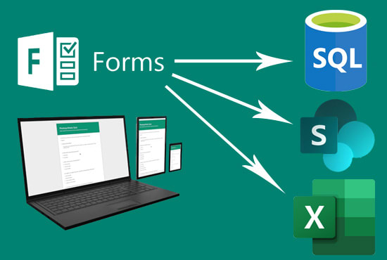 Gig Preview - Secure your microsoft forms and save the data to a database