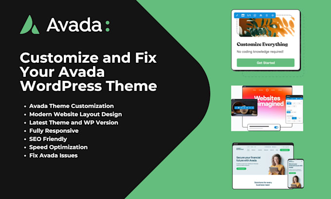 Gig Preview - Create a complete website in avada wordpress theme