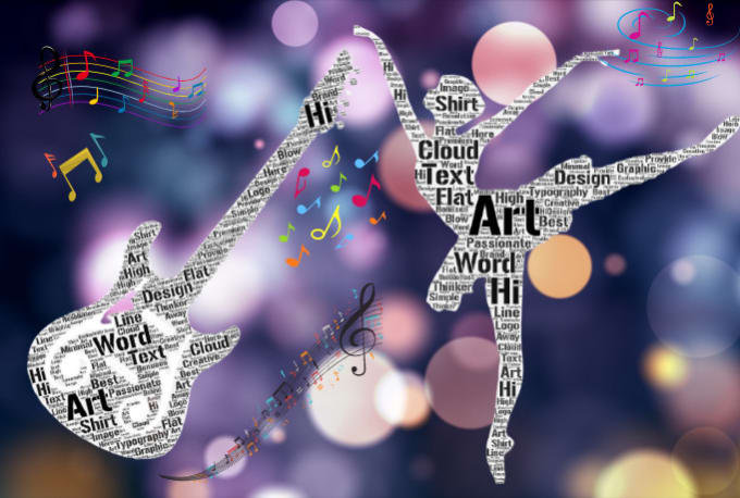 Gig Preview - Create a word art or typography design with your custom font and shape