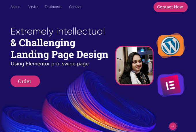 Gig Preview - Design landing page squeeze page using elementor, swipe page