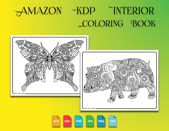 Gig Preview - Create animal mandala design coloring books for kids