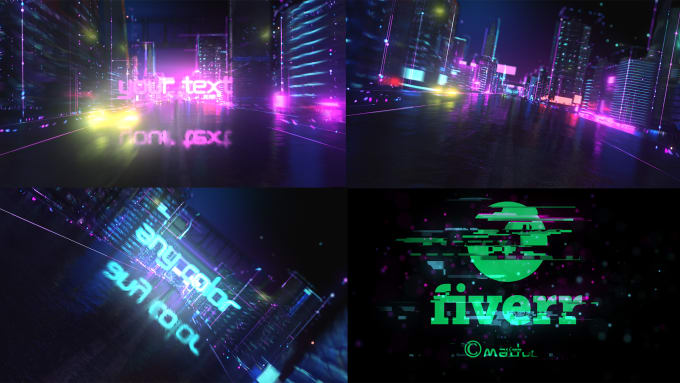 Gig Preview - Do cyberpunk video opener with your logo