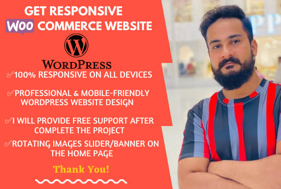 Gig Preview - Create wordpress website  and responsive woo commerce store