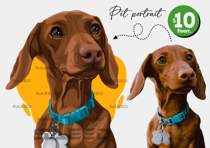 Gig Preview - Make amazing dog cat pet cartoon portrait with caricature