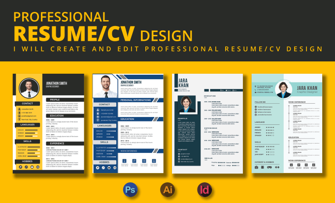 Gig Preview - Do redesign edit  custom modern resume cv cover letter portfolio linkedin design