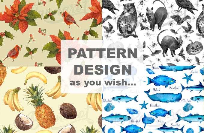 Gig Preview - Design seamless watercolor patterns for you