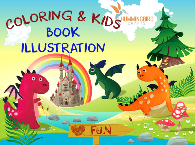 Gig Preview - Illustrate top notch flat 2d kids story ebook childrens book