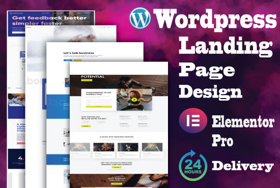 Gig Preview - Create responsive wordpress landing page design with in 24h