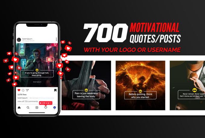 Bestseller - design motivational quotes,inspirational  quotes or posts for instagram