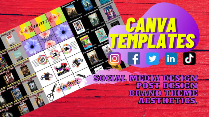 Gig Preview - Do trendy canva design services for your social media