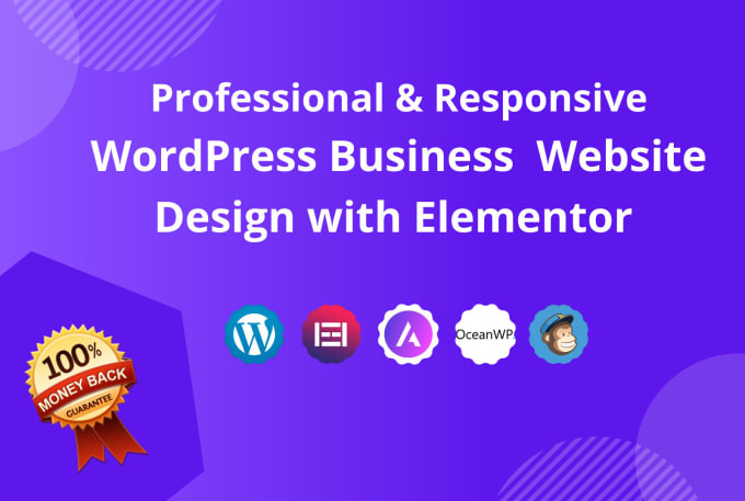 Gig Preview - Build unique professional business wordpress website design with elementor pro