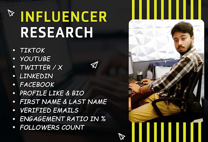 Gig Preview - Find the best instagram, tiktok, youtube, influencers for influencer marketing