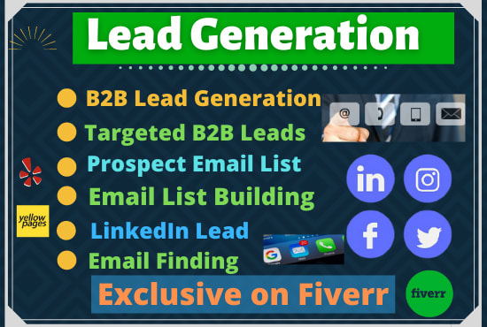 Gig Preview - Do b2b lead generation and targeted lead with prospect list