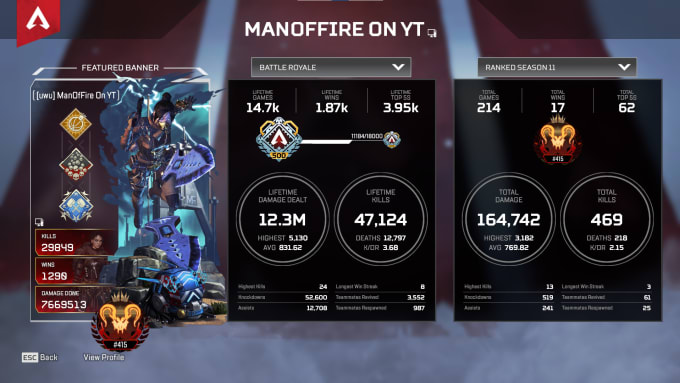 Gig Preview - Be your apex legends coach for ranks