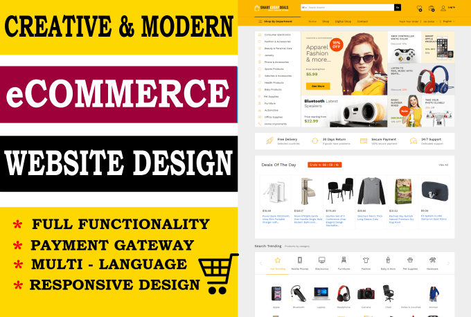 Bestseller - do ecommerce website woocommerce webshop online store on wp