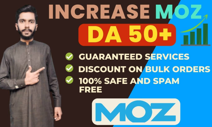 Gig Preview - Increase moz da domain authority fifty plus