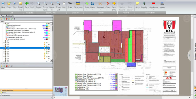 Gig Preview - Cost estimation takeoff and quantity survey on planswift