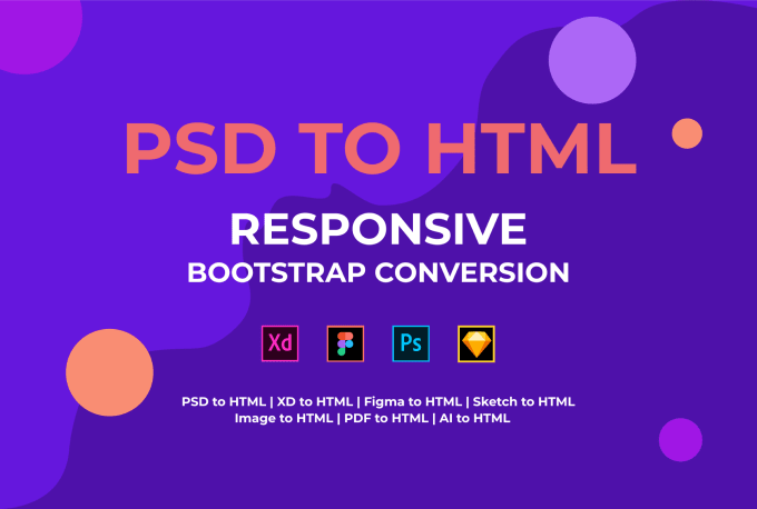 Bestseller - convert PSD to HTML, figma to HTML, xd to HTML responsive website