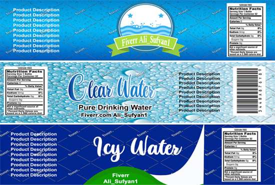 Bestseller - design mineral water bottle label, banner