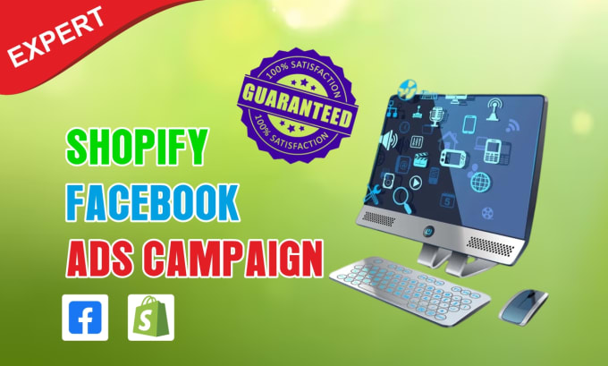 Gig Preview - Create and manage shopify facebook ads campaign  meta ads