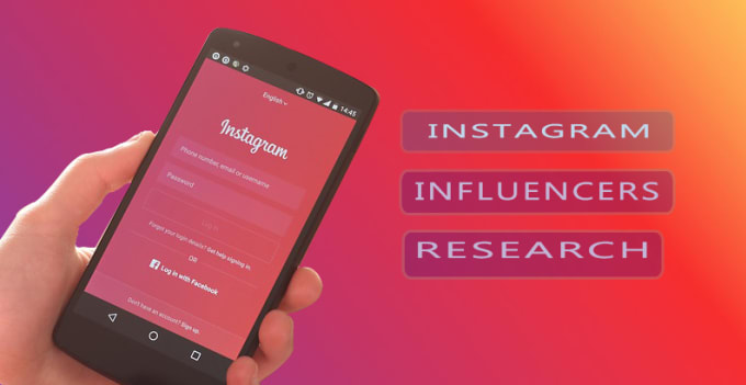 Gig Preview - Research instagram influencer list for sale