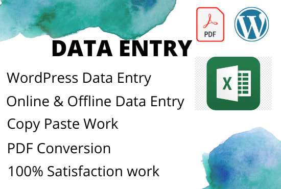 Gig Preview - Do offline, online data entry, data input in google sheet and copy paste work