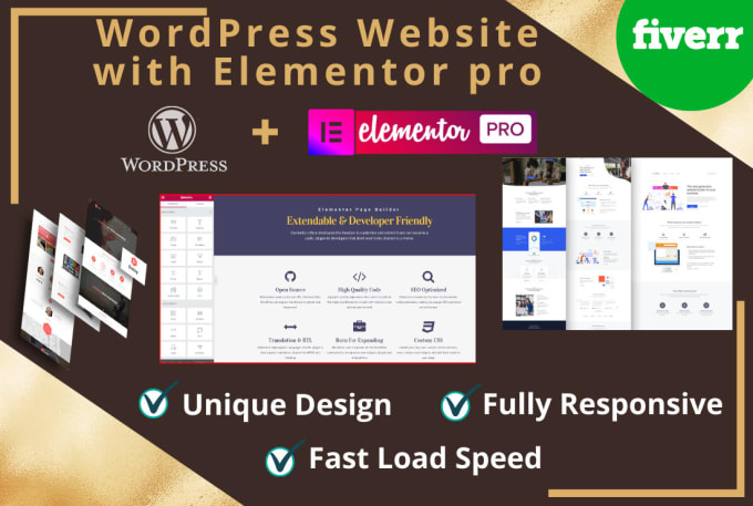 Gig Preview - Create wordpress site and customize theme with elementor pro