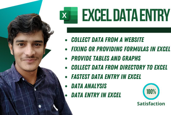 Gig Preview - Do fastest excel data entry