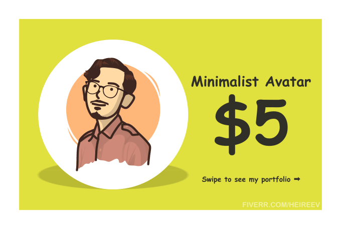 Gig Preview - Create minimalist avatar from your picture