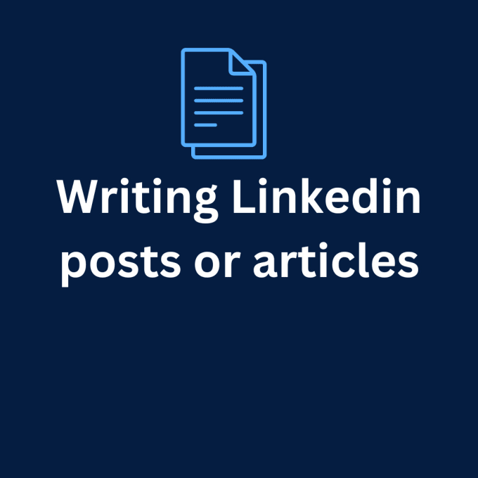 Gig Preview - Write linkedin posts or contributory articles