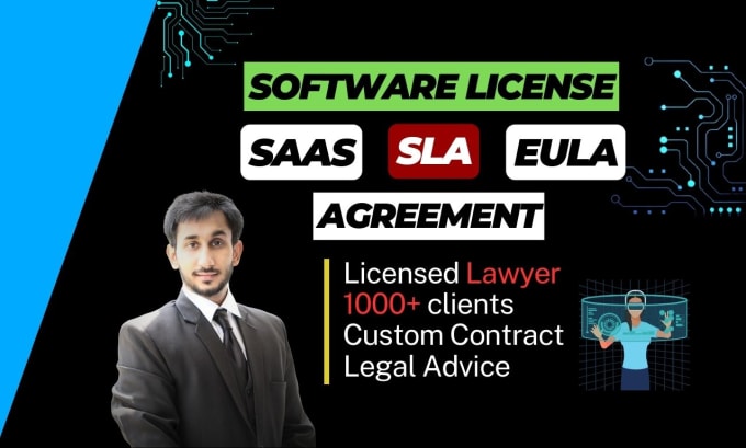 Gig Preview - Write software license agreement, eula, sla, saas agreement