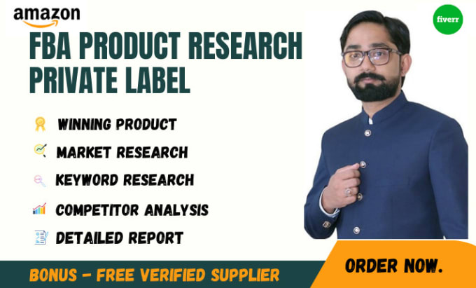 Gig Preview - Do amazon product research amazon private label