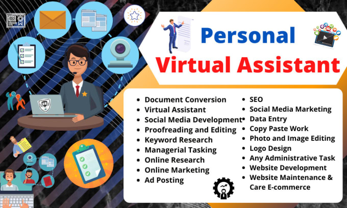 Gig Preview - Your personal virtual assistant for data entry, and internet research for 7 hour