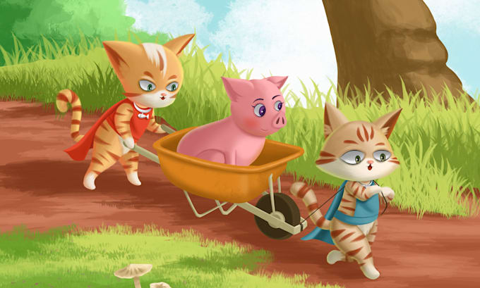 Bestseller - create awesome children book illustration for you