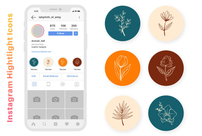 Gig Preview - Design professional instagram highlight icon