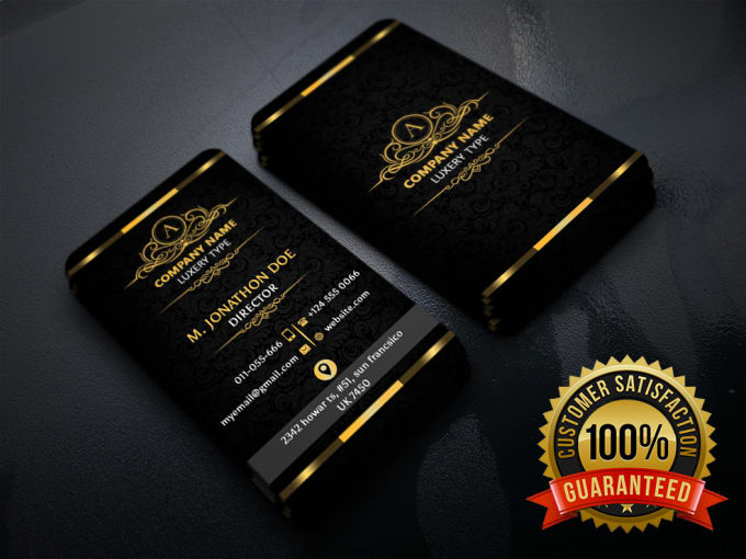 Gig Preview - Do luxury business card design