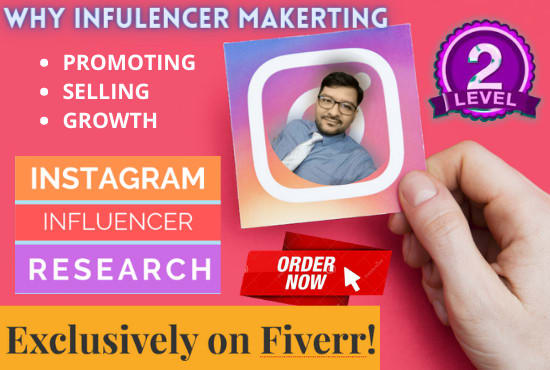 Gig Preview - Research influencers list, find instagram influencer email, any niche