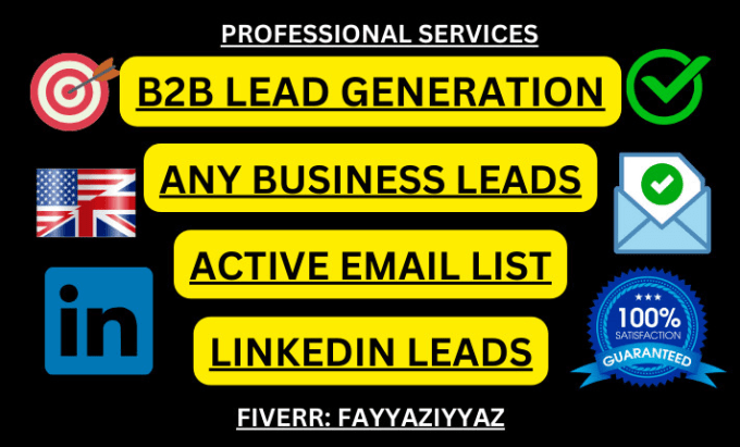 Gig Preview - Do niche targeted b2b lead generation, find email address, email list building