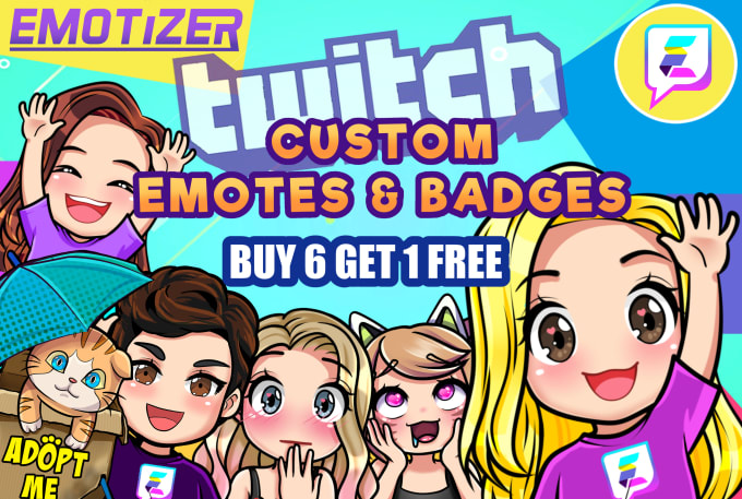 Gig Preview - Make custom twitch emotes an badges with my badass style