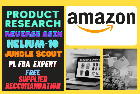 Gig Preview - Do amazon product research using helium10, jungle scout