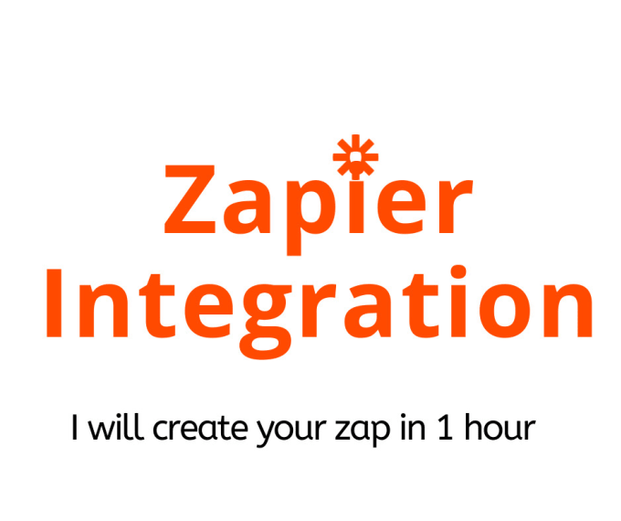 Gig Preview - Do zapier integration automation in 1 hour