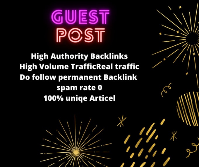 Gig Preview - Guest post niche relevant  permanent do follow backlink