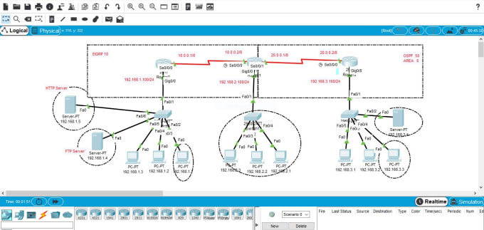 Gig Preview - Do project in cisco packet tracer networking design assist