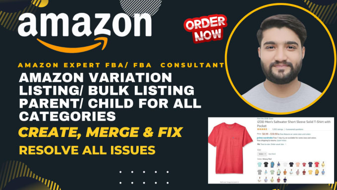 Gig Preview - Create, merge, fix and resolve your amazon product variation issues