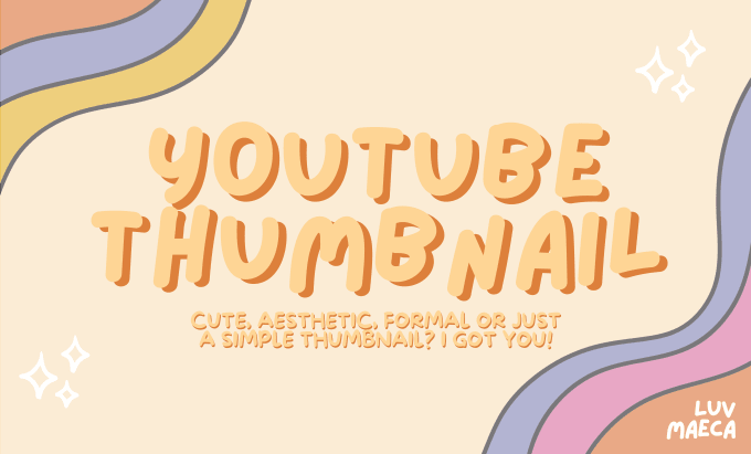 Gig Preview - Do aesthetic, simple or formal youtube thumbnail