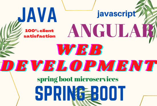 Gig Preview - Design and develop a web application with angular and spring boot