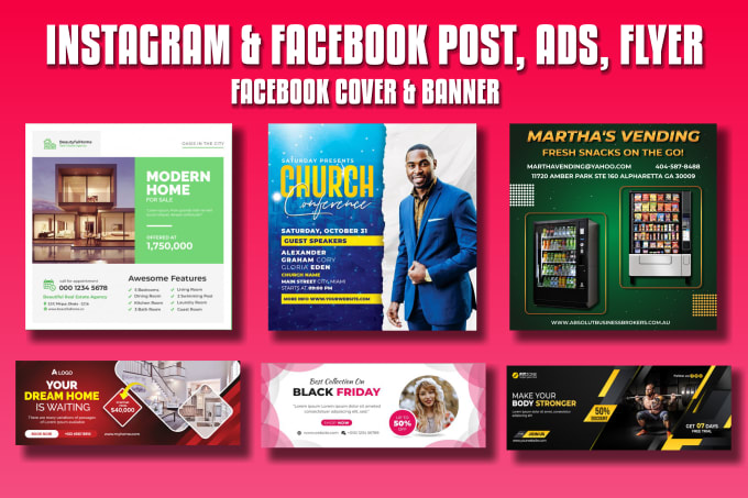 Gig Preview - Attractive instagram posts stories and facebook cover banner ads flyer design