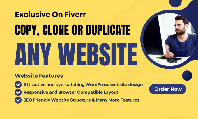 Gig Preview - Copy, duplicate or clone any website into wordpress or html