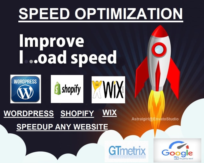 Gig Preview - Speedup shopify wix wodpress store optimize page speed score